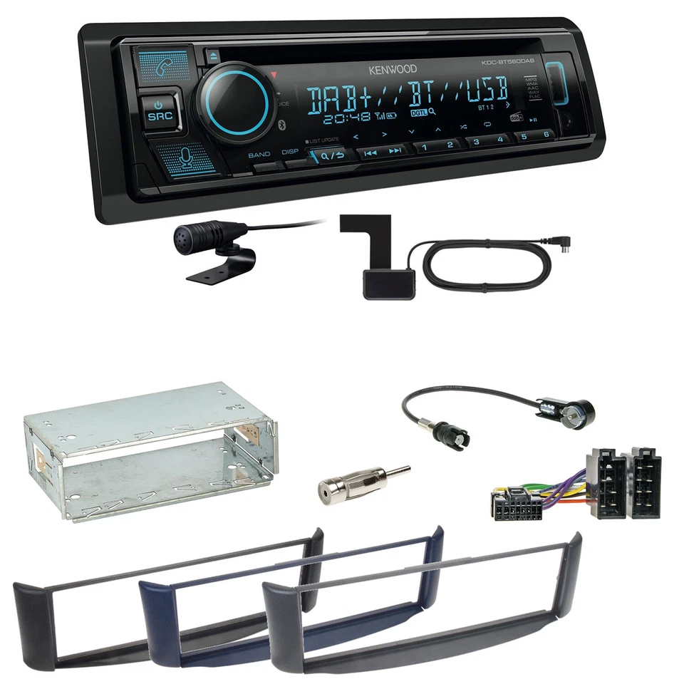 Kenwood KDC-BT560DAB Bluetooth Digitalradio USB CD Einbauset Smart ForTwo 450 - Bild 1 von 1