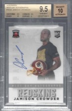 JAMISON CROWDER 2015 PANINI NEXT DAY ON CARD AUTO RC BGS 9.5 w/ 10 AU POP 1/1