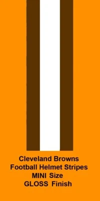 Cleveland Browns Throwback Football Helmet Stripes - MINI Size - GLOSS 20 mil 3M