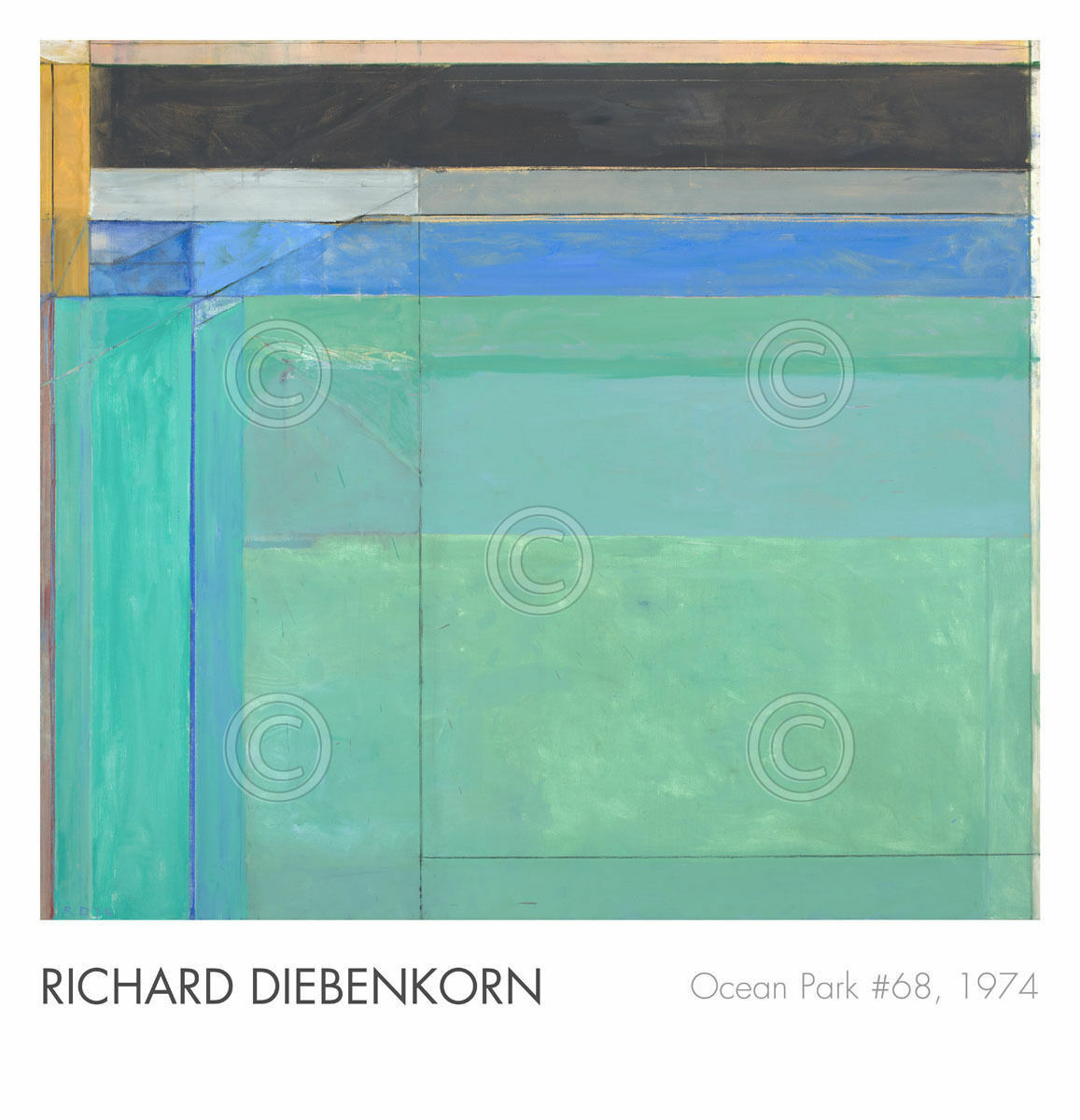 Ocean Park No. 68, 1974 by Richard Diebenkorn Abstract Art Print