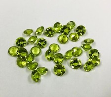Natural Peridot Faceted Round Gemstones Calibrated Wholesale Gemstones