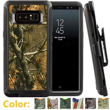 For Samsung Galaxy Note 8 Shockproof Camo Case Cover Clip Fits Otterbox Defender