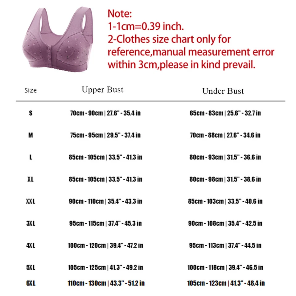 Sutiã Margarida Feminino Mais Velho - Confortável e Conveniente Botão Frontal Idoso - Imagem 3 de 4