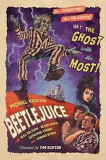 Beetlejuice Tim Burton Ghost with Most Film Poster Giclee Print Art 24x36 Mondo
