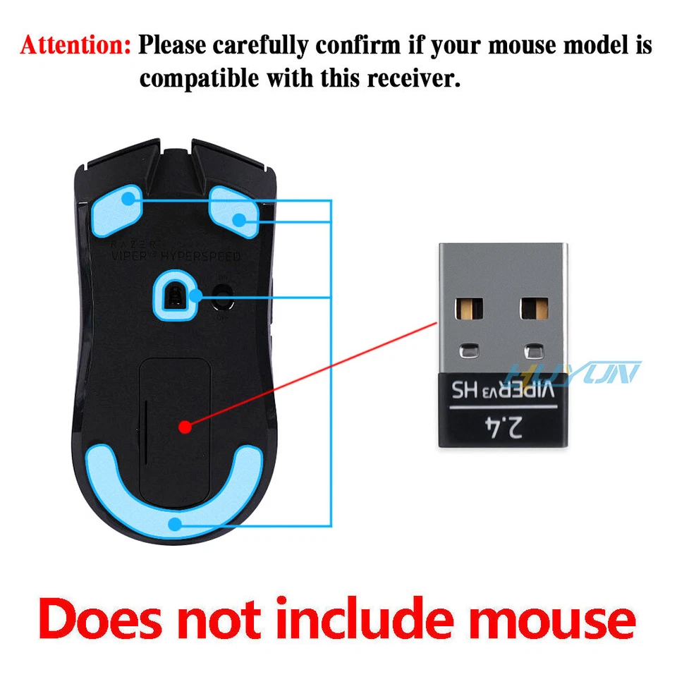 USB Dongle Receiver Adapter for Razer Viper V3 Hyperspeed Wireless Gaming Mouse - Image 3 of 4