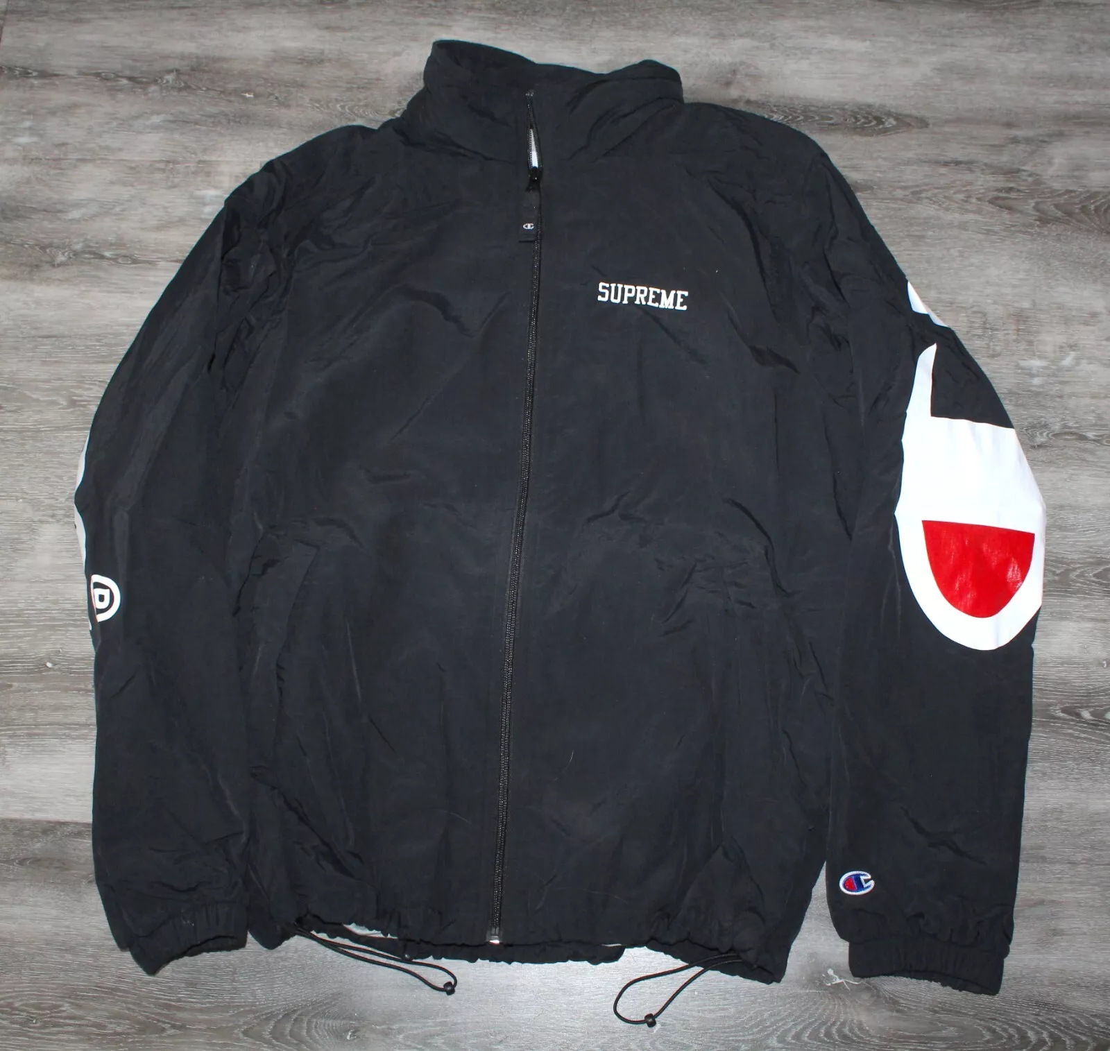 Veste de survêtement Supreme x Champion noire homme taille M   SS18 capuche zippée intégrale