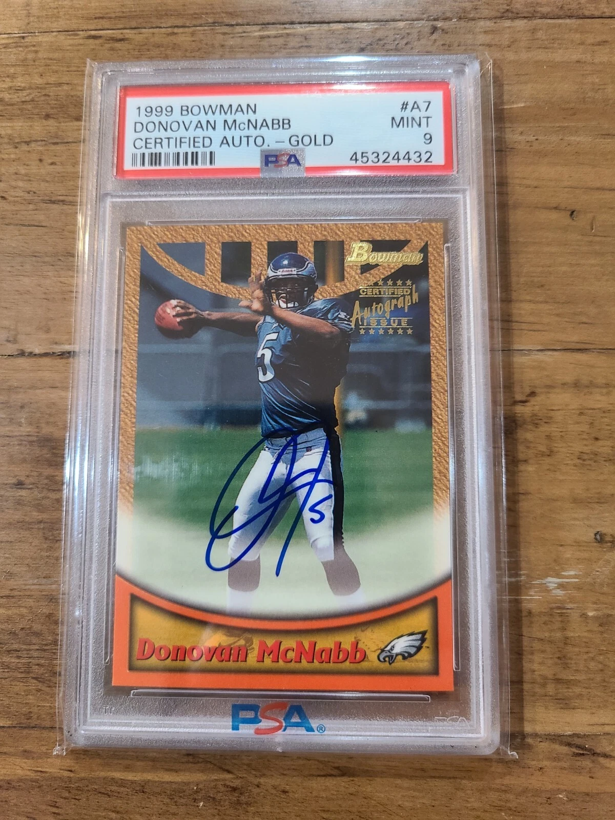 Donovan McNabb Bowman Certified Autograph #A7 Gold