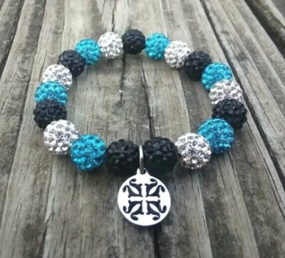 Retired New Rustic Cuff Bracelet Emerson Turquoise Black White Silver RC  Logo