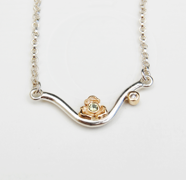 PANDORA Silver Necklace With Peridot in 