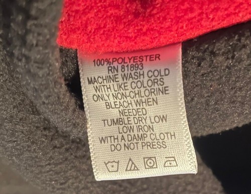 Susan Graver Women’s Reversible Polar Fleece Jacket Black & Red Size 1X - Picture 5 of 7