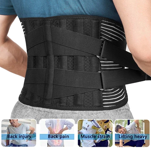 Back Braces for Lower Back Pain Relief with 6 Stays Breathable Back Support Belt - Picture 1 of 33