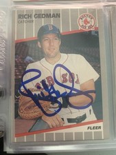 Rich Gedman autographed 1989 Fleer baseball card #89