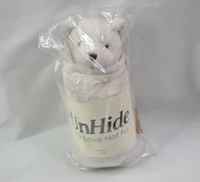 Unhide Lil’ Marsh Lovey BABY BEIGE BEAR Teddy Blanket Shower Newborn 20” X 20”