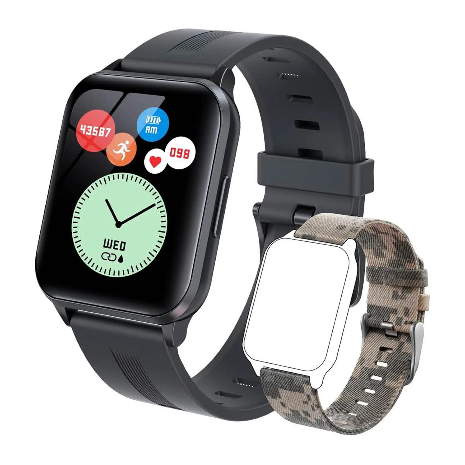 MicLee 1.69 Inch Smartwatch Fitness Tracker with Heart Rate Monitor Waterproof Fitness