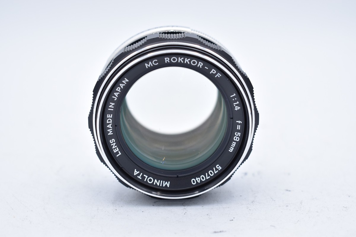 Minolta 58mm f/1.4 Rokkor-PF MC Mount Manual Focus Lens, without
