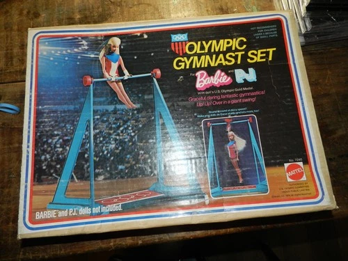 Vintage Original Box 1974 BARBIE P.J OLYMPIC GYMNAST SET Not Complete!!