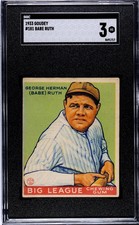 1933 Goudey Babe Ruth #181 SGC 3