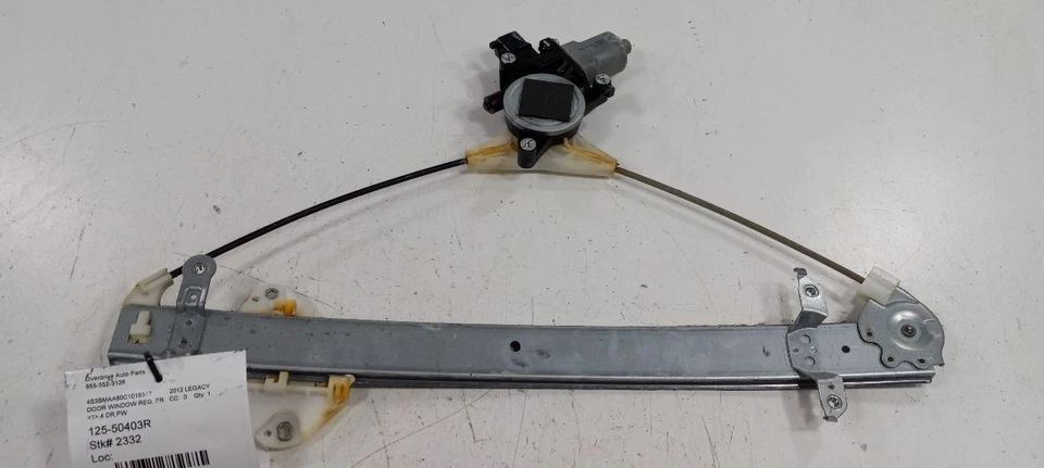 Regulador de pista de ventana delantera derecha pasajero para Subaru Legacy 10-14 Foto 2 de 4