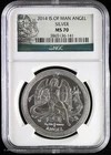 2014 Isle of Man Angel 1 oz Silver Round NGC MS 70
