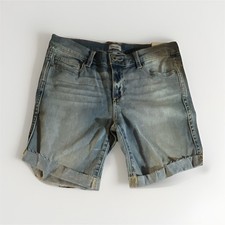 Sneak Peek Bermuda Denim Shorts Blue Juniors Size 3 Straight Stretch Pockets