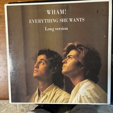 Wham! Everything She Wants Long Version 12" Single Vinyl Record EX Wham! Everything She Wants Long Version 12" Single Vinyl Record EX