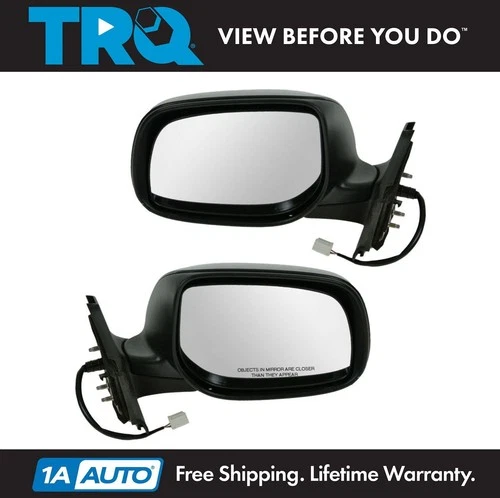 TRQ Side View Mirror Set Left & Right Power Fits 2007-2011 Toyota Yaris Hatch