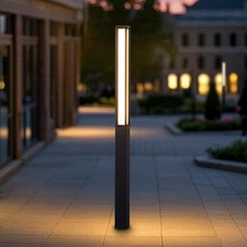 Path Light, 92" Pathway Lights, Wired Outdoor Modern Landscape LED Bollard Drive