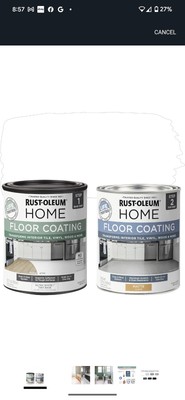 Rust-Oleum 367591 Home Interior Floor Coating Kit, Matte Ultra White