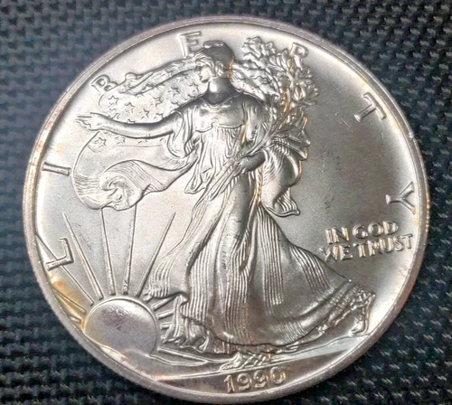 1990 Silver Eagle Coin... Brilliant But Not Perfect Costs More 'cause She's HOT!