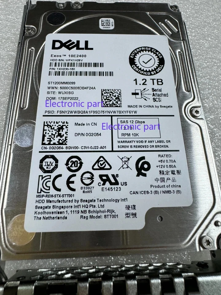 New DELL ST1200MM0099 1.2TB 10K SAS 2.5" 12Gb/s 0G2G54 G2G54 DXD9H HDD - Image 3 of 4