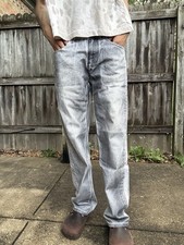 Calvin Klein Grey Faded 90s Straight Fit Vintage AcidWashed Denim Jeans