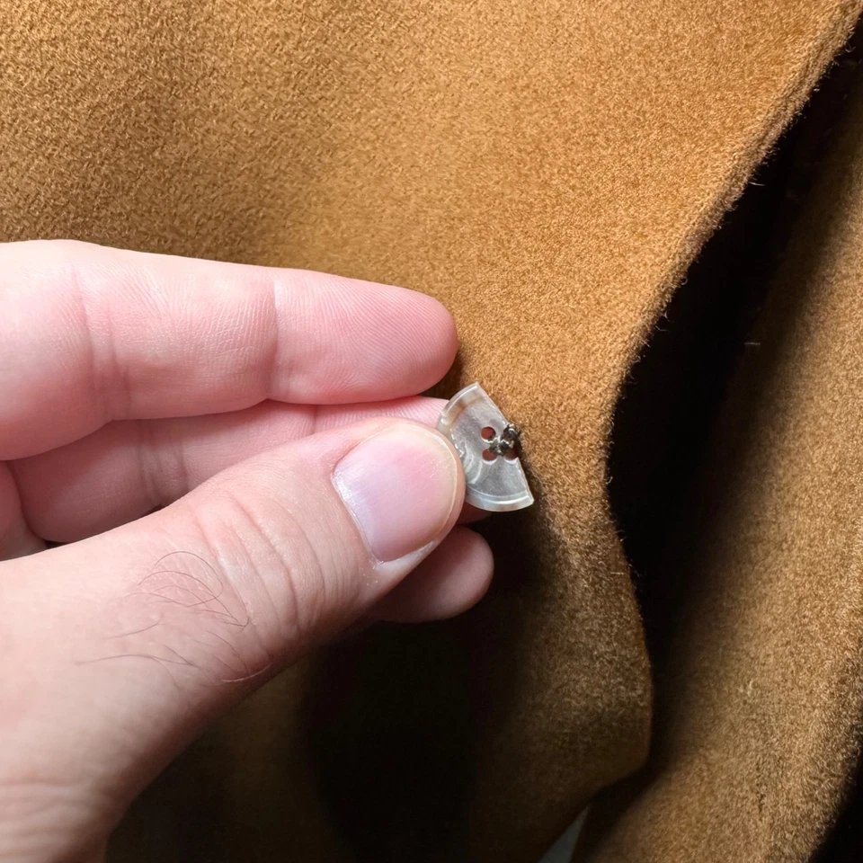 Fioravanti 柔软 100% 羊绒男式运动外套西装外套棕褐色复古经典 — 第 4/4 张图片