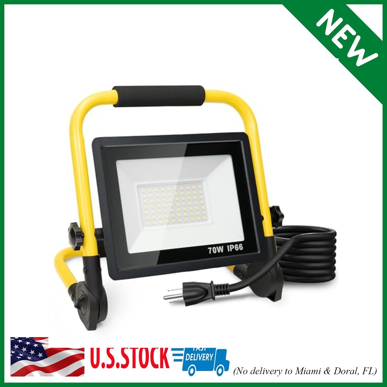 10000LM LED Work Light: Portable Work Light with 5FT Cord - IP66 Waterproof F...