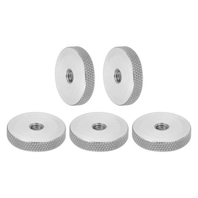 5 Pcs M6 Knurled Thumb Nuts, Stainless Steel Lock Adjusting Nuts, D25 x H5mm
