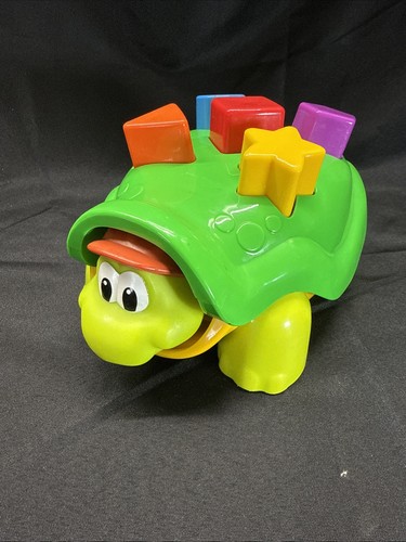 VTG 2002 Fisher Price Tappy Green Turtle Shape Press Baby Toy NO HAMMER