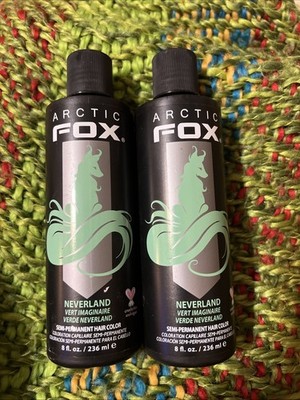 2pk ARCTIC FOX  SEMI-PERMANENT  HAIR COLOR 100% VEGAN CRUELTY-FREE  #NEVERLAND