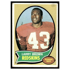 Larry Brown Rookie #24 1970 Topps Washington Redskins Football Card NFL VG. rookie card picture
