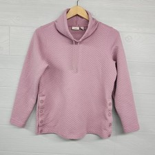 LL Bean Purple Funnel Neck Sweatshirt Womens Size Petite Small