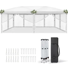 10'x 20' Pop Up Gazebo Outdoor Patio Gazebo Outdoor Canopy Tent Backyard Tent