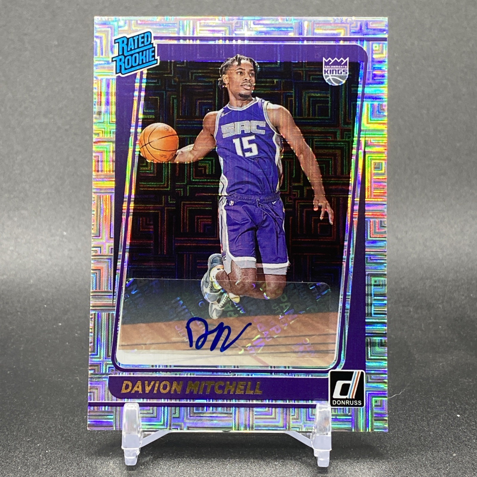 2021-22 Panini Donruss - Rated Rookie Davion Mitchell #205 Choice Signatures