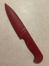 Joyce Chen Stainless Steel Red Handled 4" Sheathed Knife