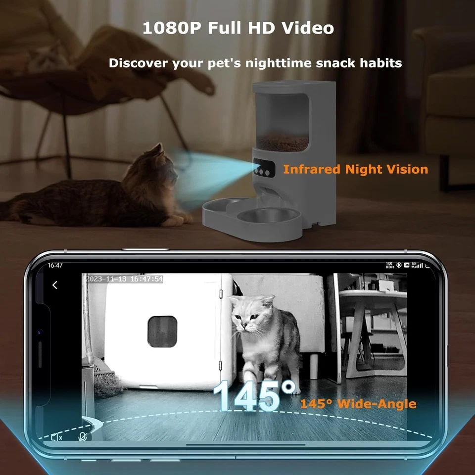 petlibro comedero automático para gatos o perros con cámara Foto 4 de 4