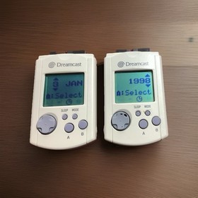 Vintage Sega Dreamcast Bundle - Console/Controller & Cables PLUS 2 VMU's Working