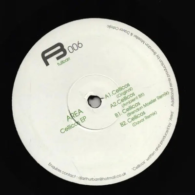 Area Cellicos EP Vinyl Single 12inch Fullbarr