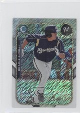 2015 Bowman The Farm's Finest Chrome Mini Shimmer Refractor Tyrone Taylor 9eo