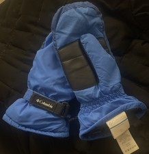 Colombia Blue  Black Mittens Youth XL