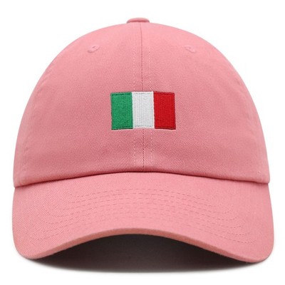 JPAK Italy Flag Premium Dad Hat Unisex Cotton Adjustable Patriotic Travel