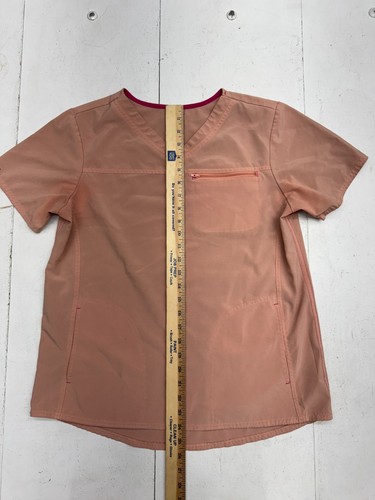 Scrubstar Peach Colored Short Sleeve Scrub Top Womens Size Medium - Picture 5 of 6