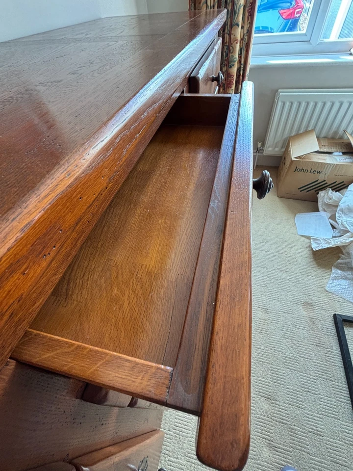 large German solid oak sideboard used - 200cm wide - beautiful condition - Image 4 of 4