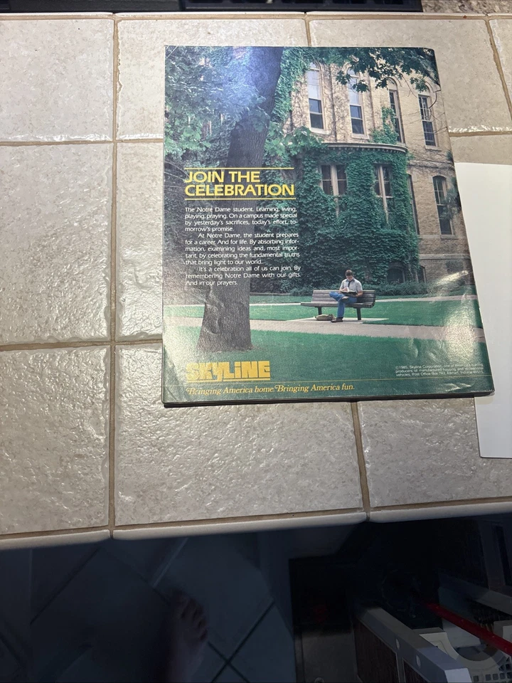 1985 NOTRE DAME Fighting Irish MICHIGAN STATE Spartans NCAA Football Program VG - Image 2 of 2